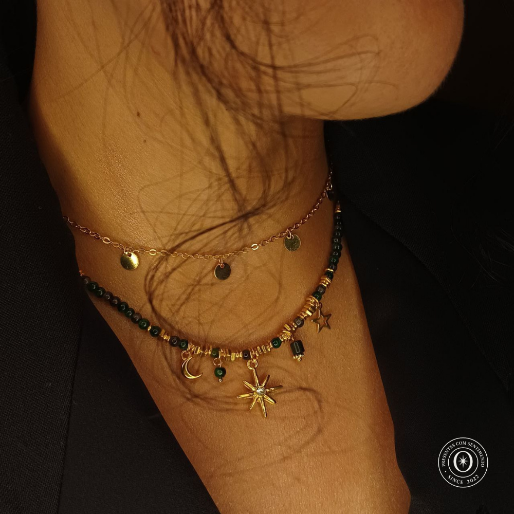 Colar Celestial - Pedra de Cianita