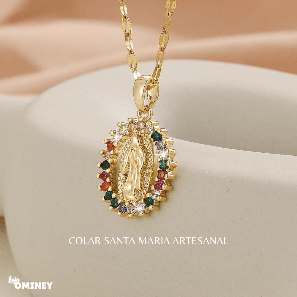Colar Santa Maria Artesanal - Ouro 18k
