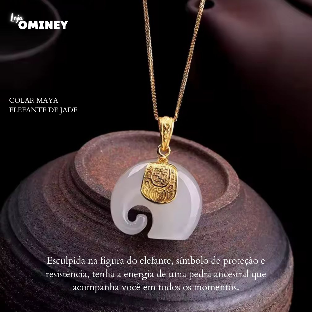 Colar Maya - Elefante de Jade