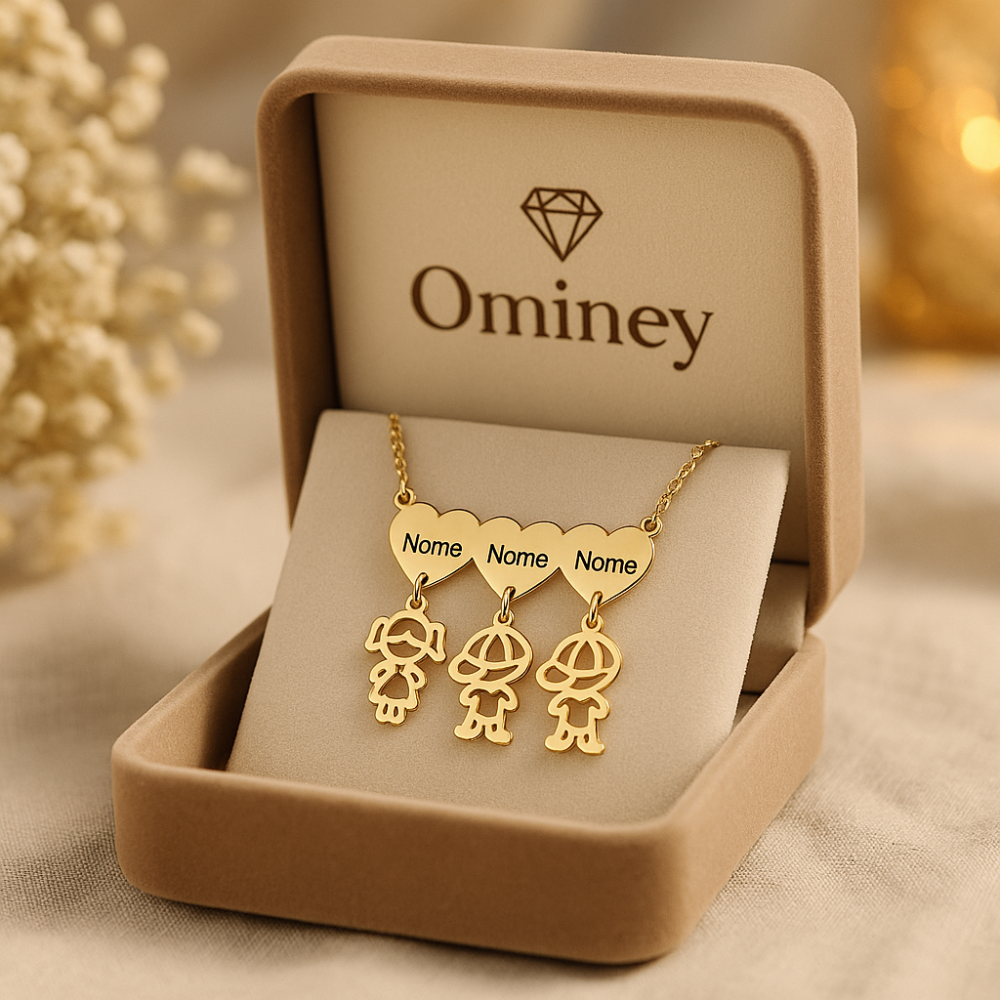 Colar Personalizado para Mãe — Leve os Nomes dos Filhos no Coração