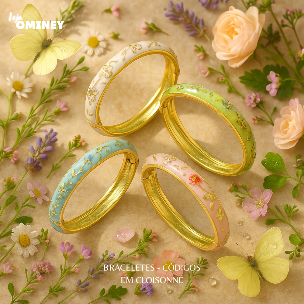 Coleção de Braceletes - Códigos em Cloisonné