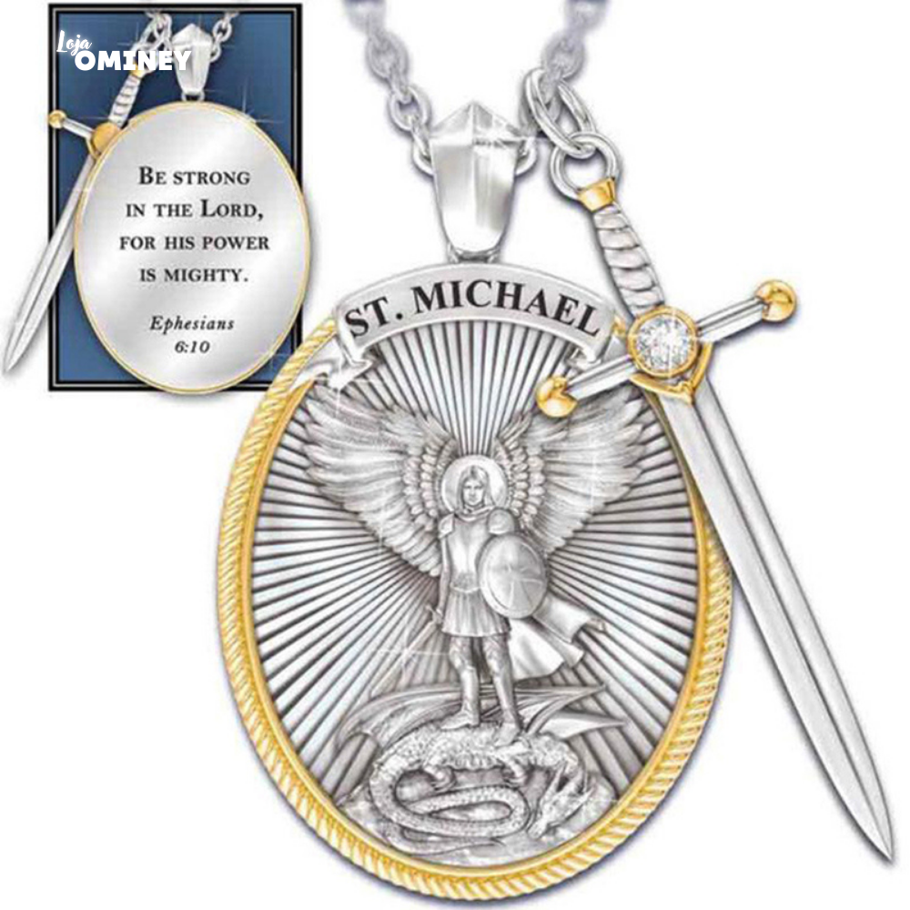 Colar São Miguel Arcanjo para paz e prosperidade - Prata 925