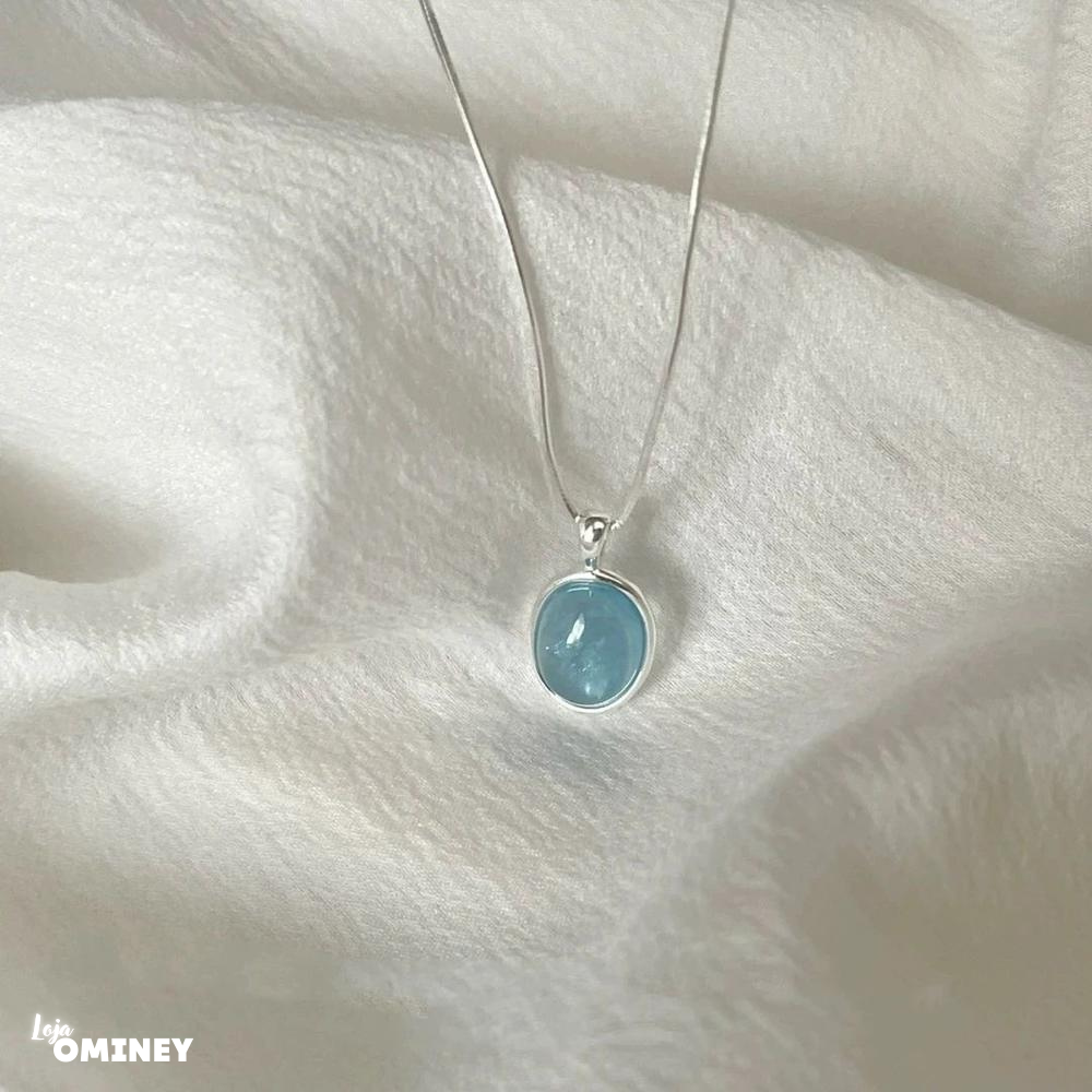 Colar Aquamarine Princess - Prata 925