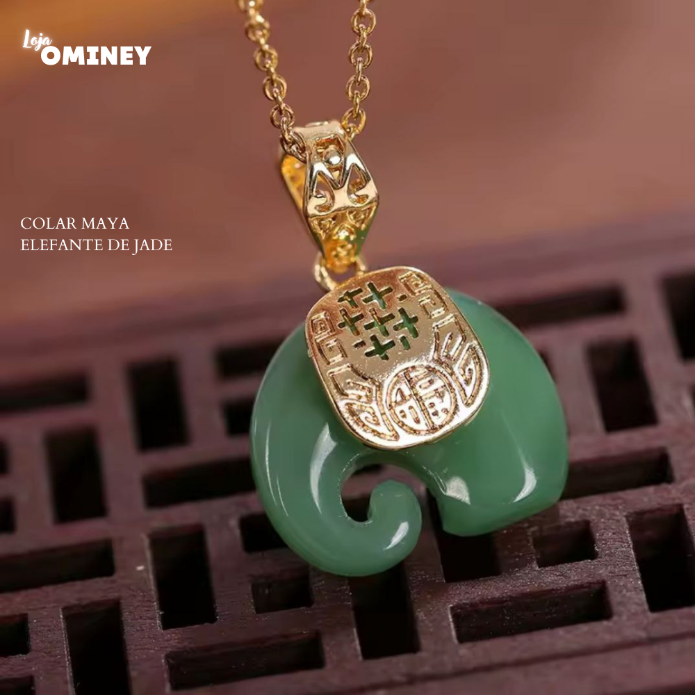 Colar Maya - Elefante de Jade