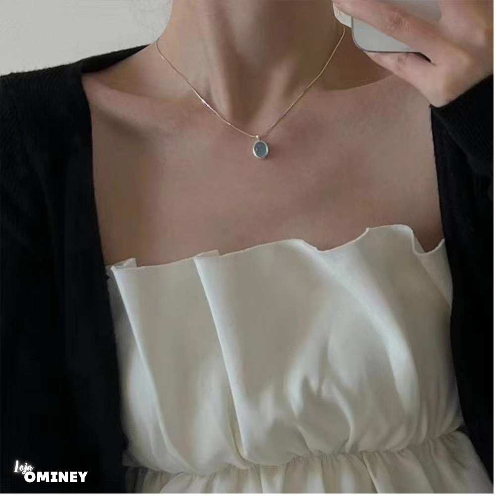 Colar Aquamarine Princess - Prata 925