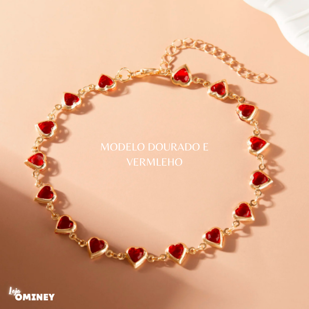 Tornozeleira Coração Do Mar - Prata 925