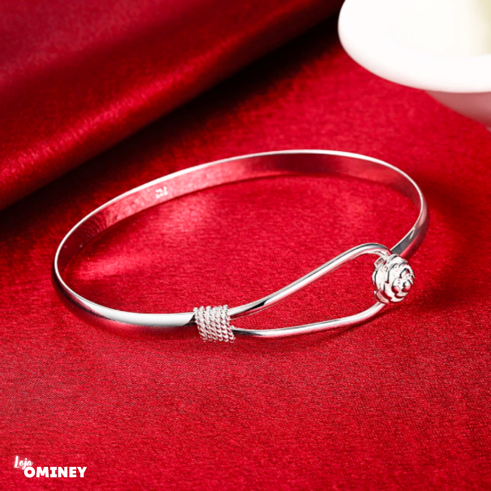 Conjunto Flor de Lótus + Par de Brincos de brinde - Prata 925