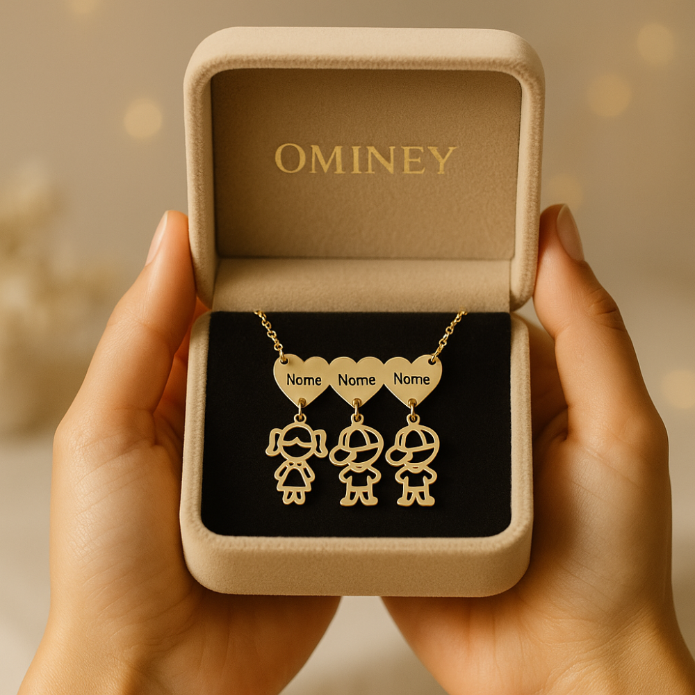 Colar Personalizado para Mãe — Leve os Nomes dos Filhos no Coração