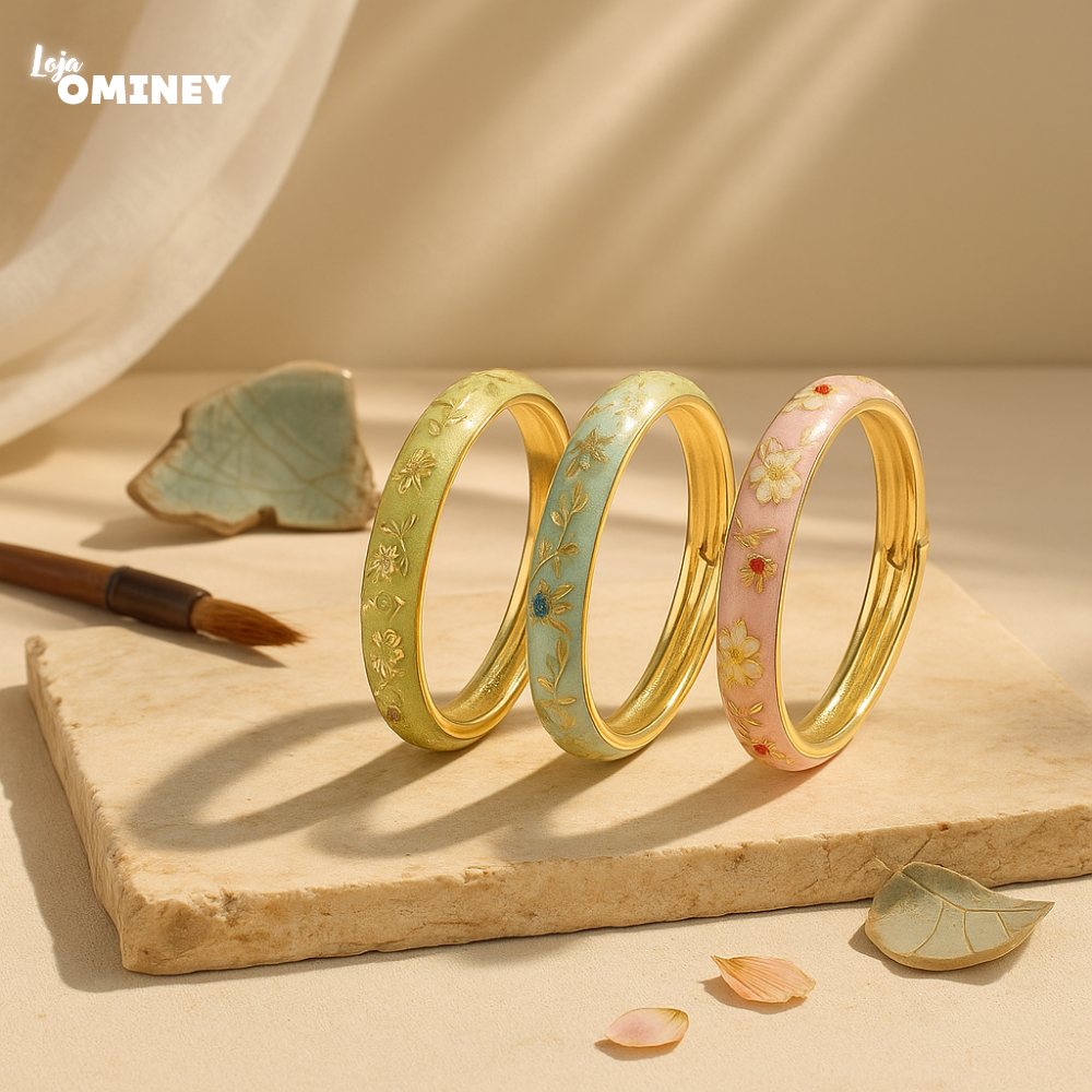 Coleção de Braceletes - Códigos em Cloisonné