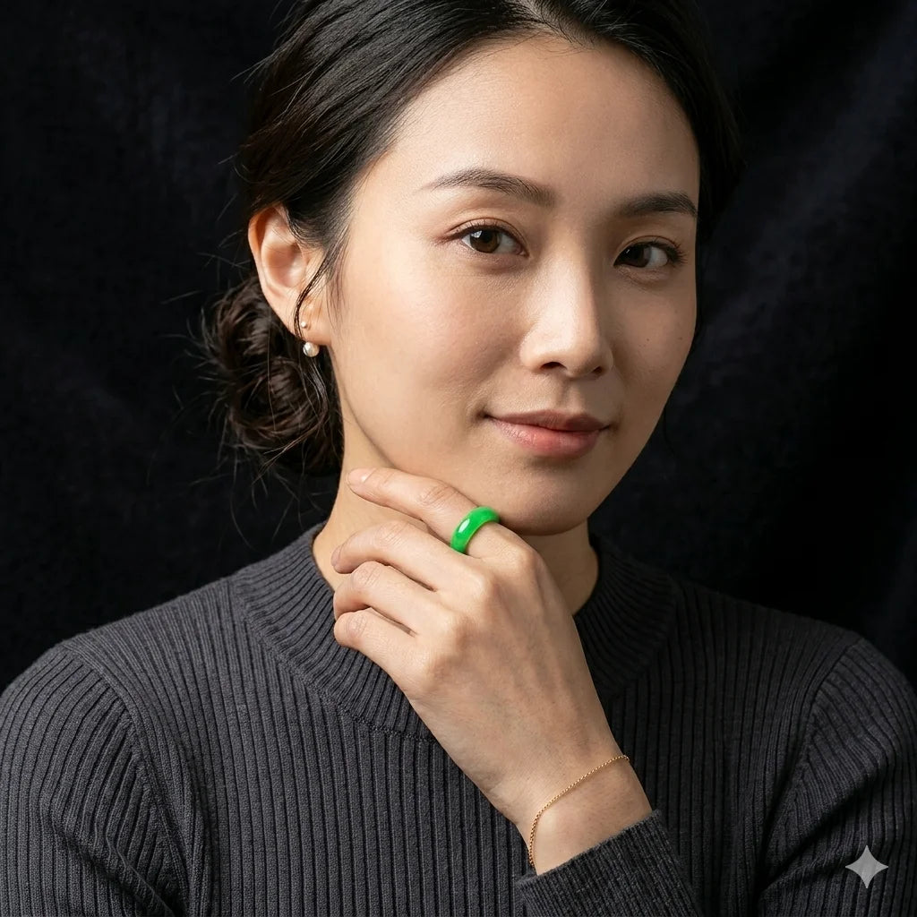 Anel Seiva Eterna – Jade Verde