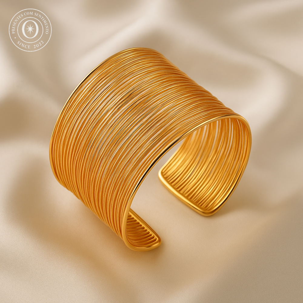 Pulseira Véu Dourado - Ouro 18k