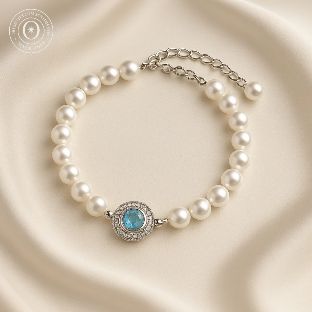 Pulseira Imperial Ágata Royal - Pérolas de água doce