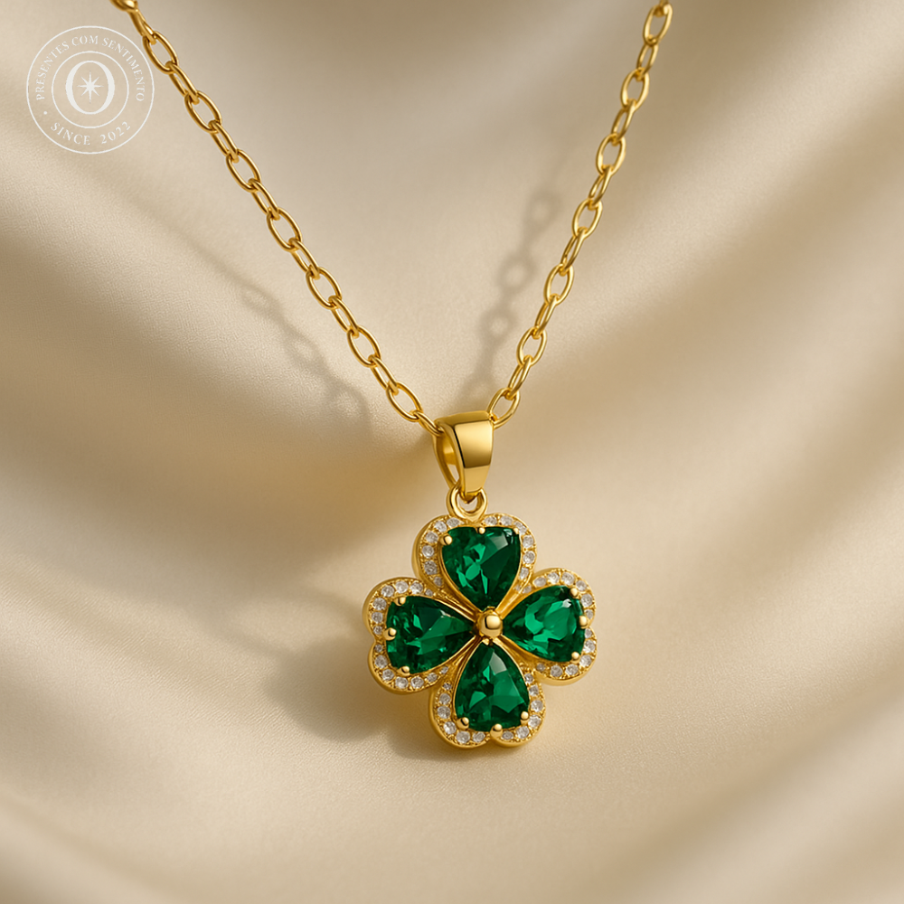 Colar Fluxo de sorte - Ouro 18k