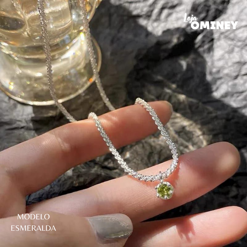 Colar Cintilante Esmeralda | Prata 925