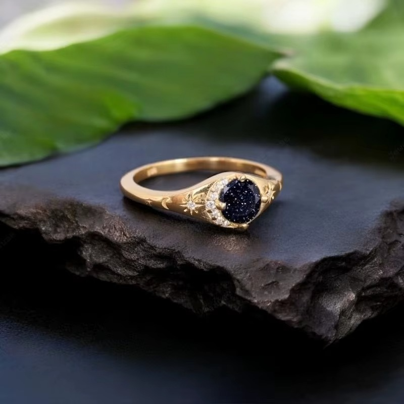 Anel Noite Infinita - Ouro 18k