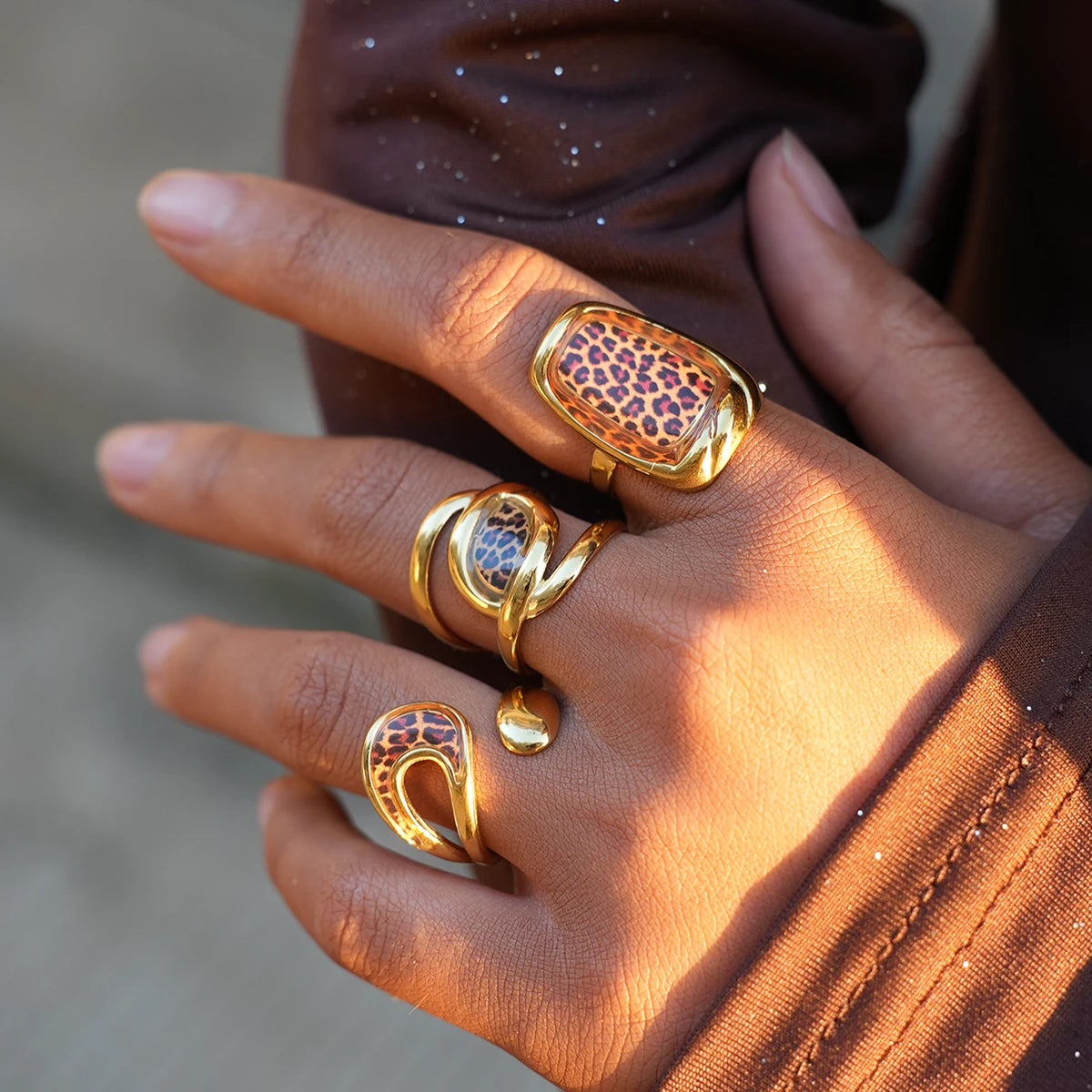Conjunto 3 Anéis em Ouro - Tríade