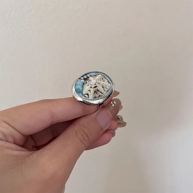 Anéis Concha do Mar Antigo