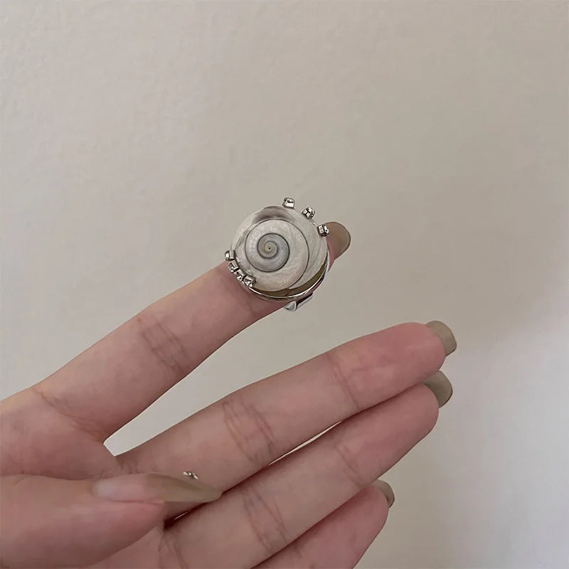 Anéis Concha do Mar Antigo