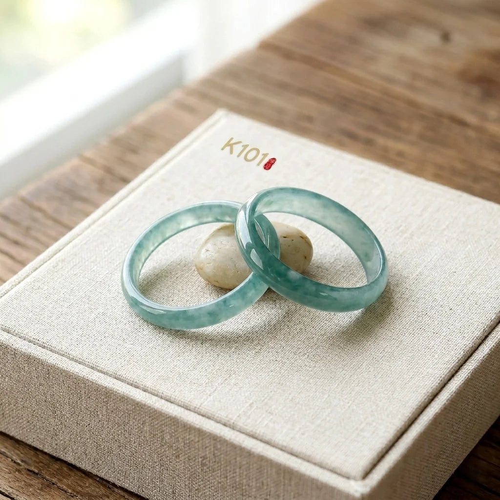 Anel Véu Glacial – Jade Azul