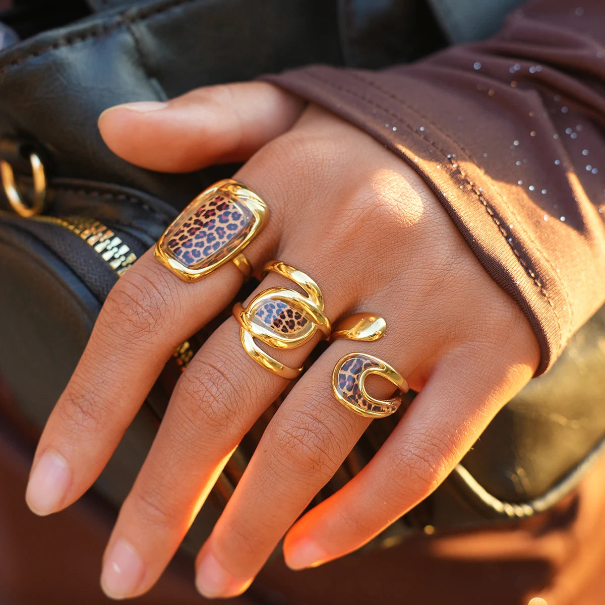 Conjunto 3 Anéis em Ouro - Tríade
