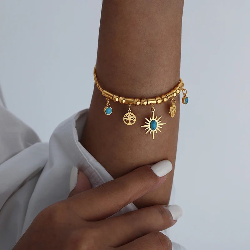 Conjunto Colar de Ouro + Pulseira - Guardiões do Céu