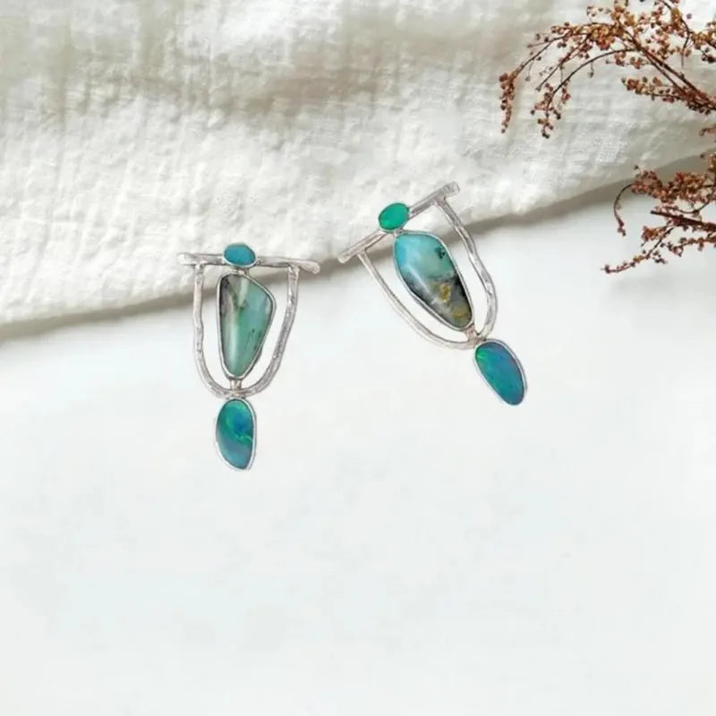 Brincos Cianita Ancestral