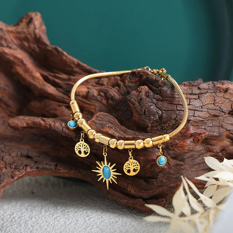 Conjunto Colar de Ouro + Pulseira - Guardiões do Céu