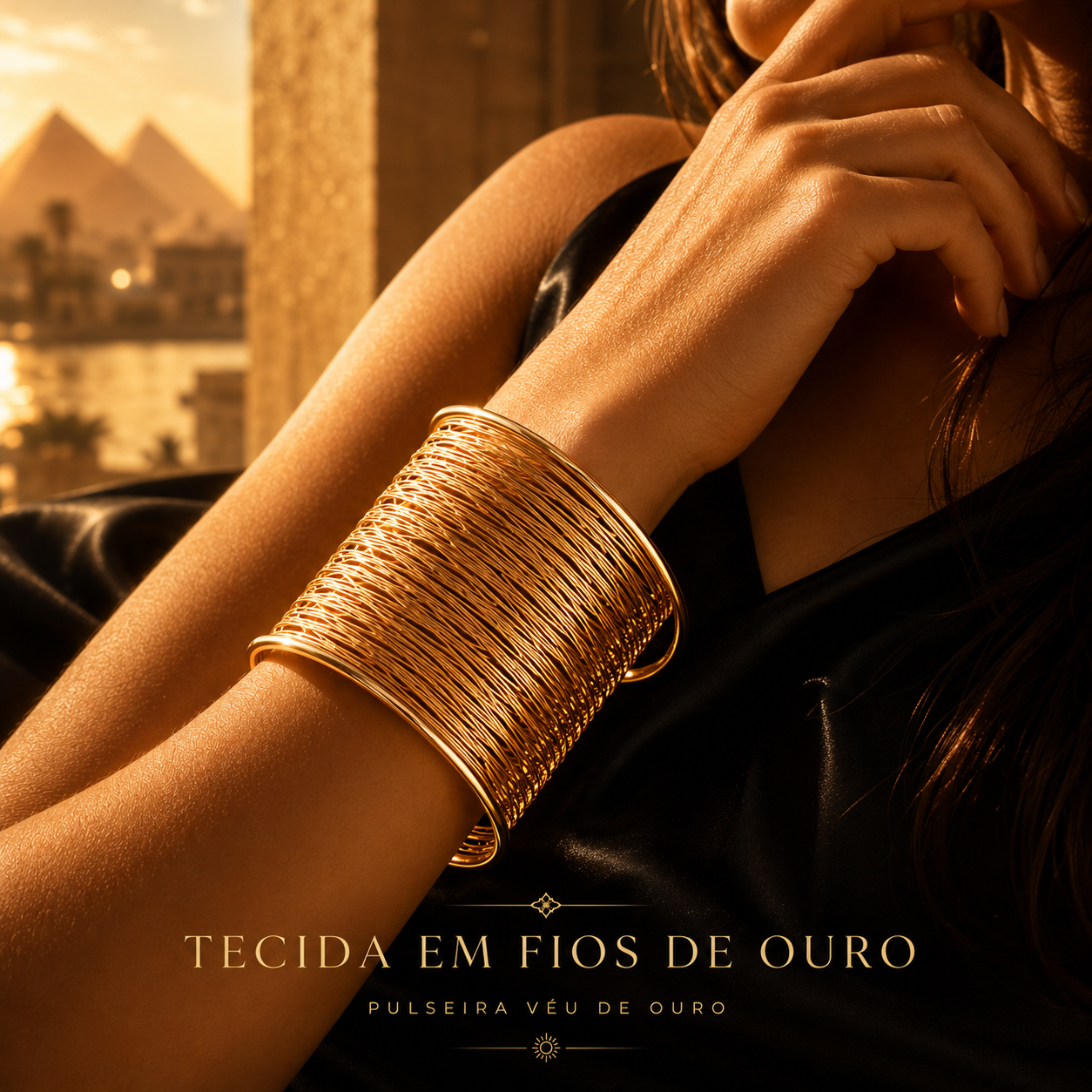 Pulseira Véu Dourado - Ouro 18k