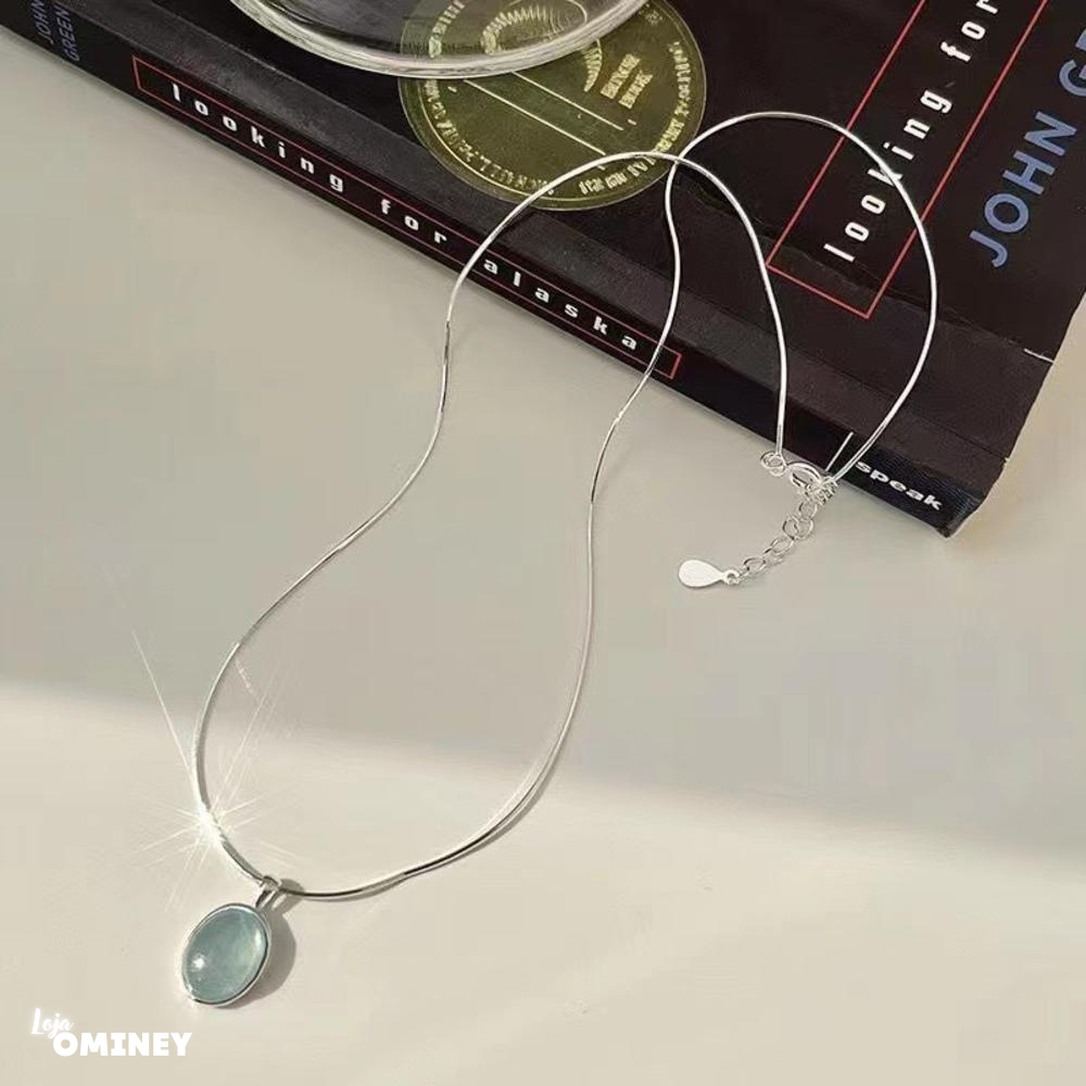Colar Véu Aquamarine - Prata 925