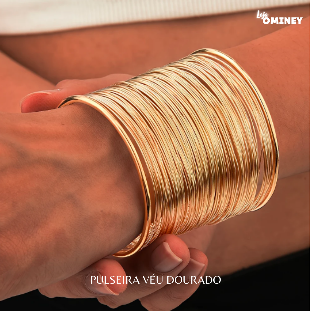 Pulseira Véu Dourado - Ouro 18k