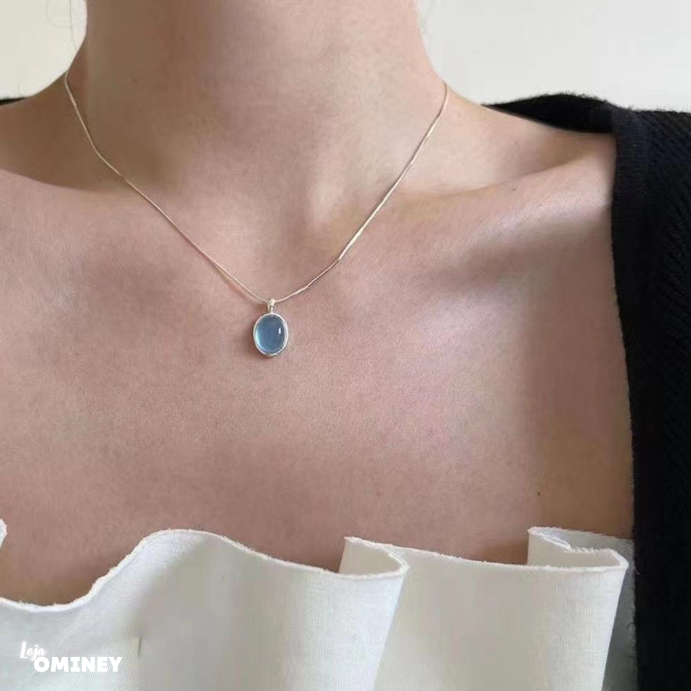 Colar Aquamarine Princess - Prata 925
