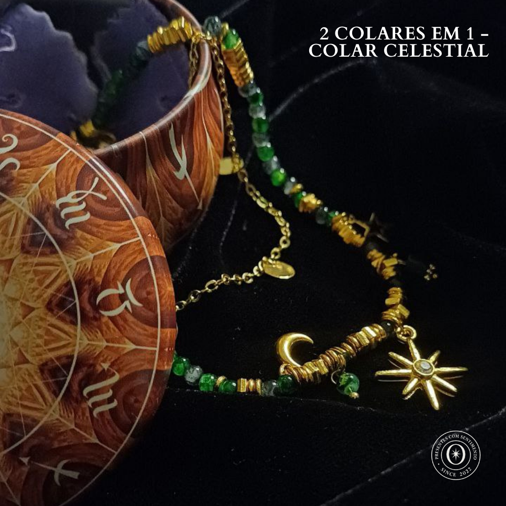 Colar Celestial - Pedra de Cianita