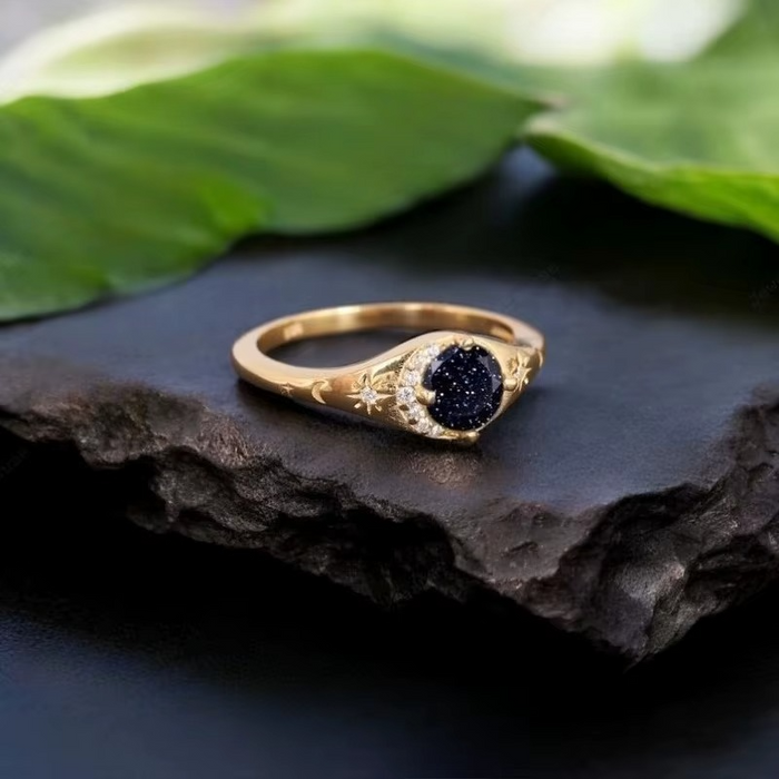 Anel Noite Infinita - Ouro 18k