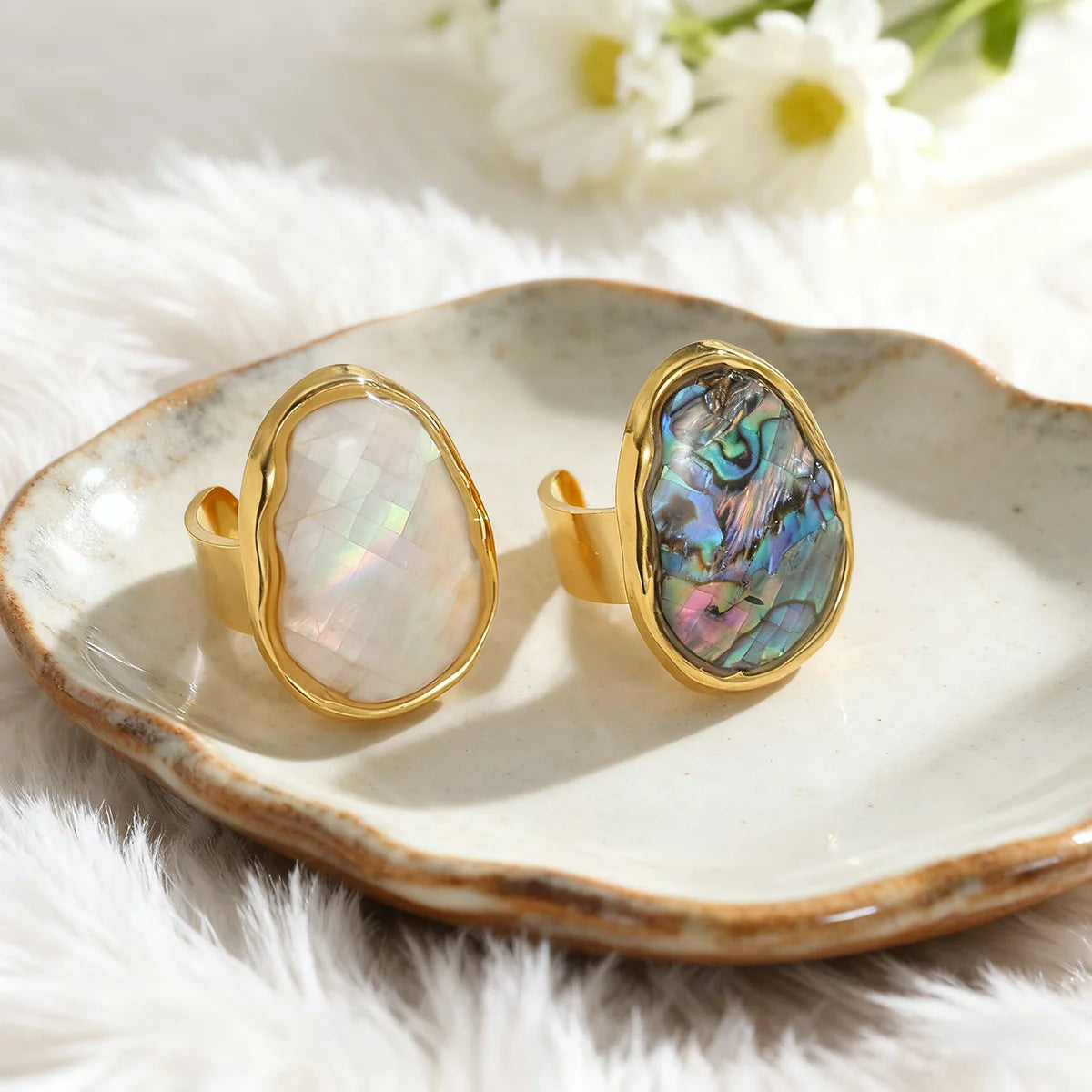 Anéis Véu Iridescente