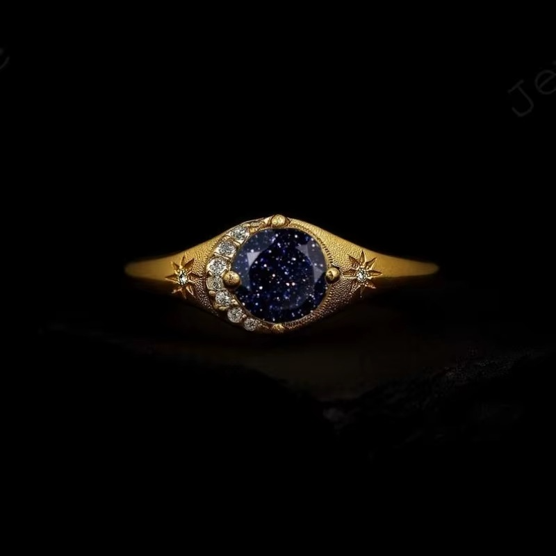 Anel Noite Infinita - Ouro 18k