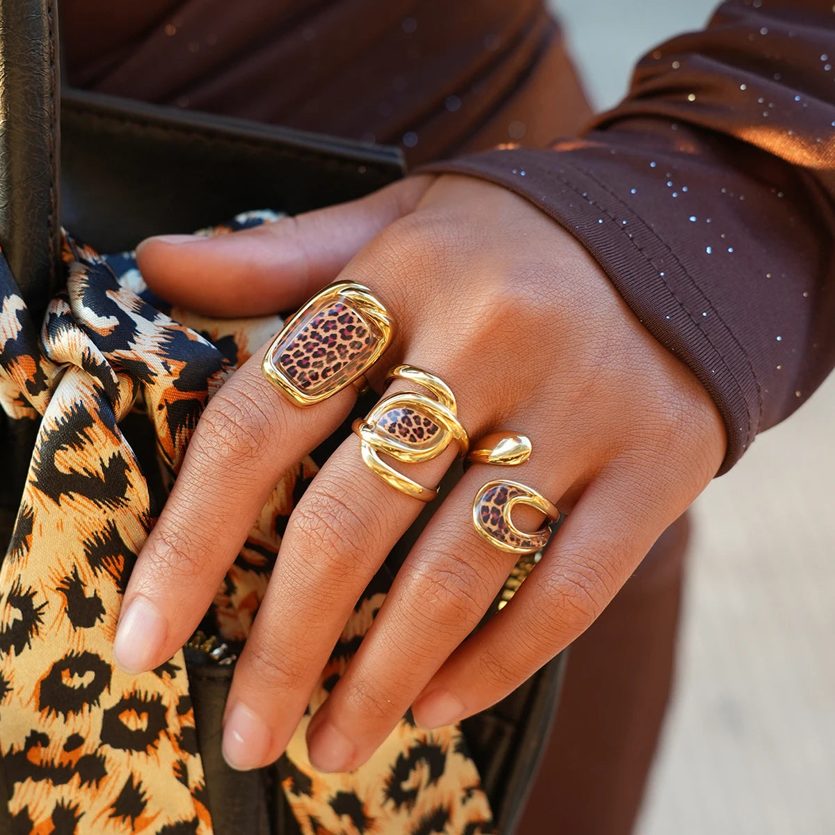 Conjunto 3 Anéis em Ouro - Tríade