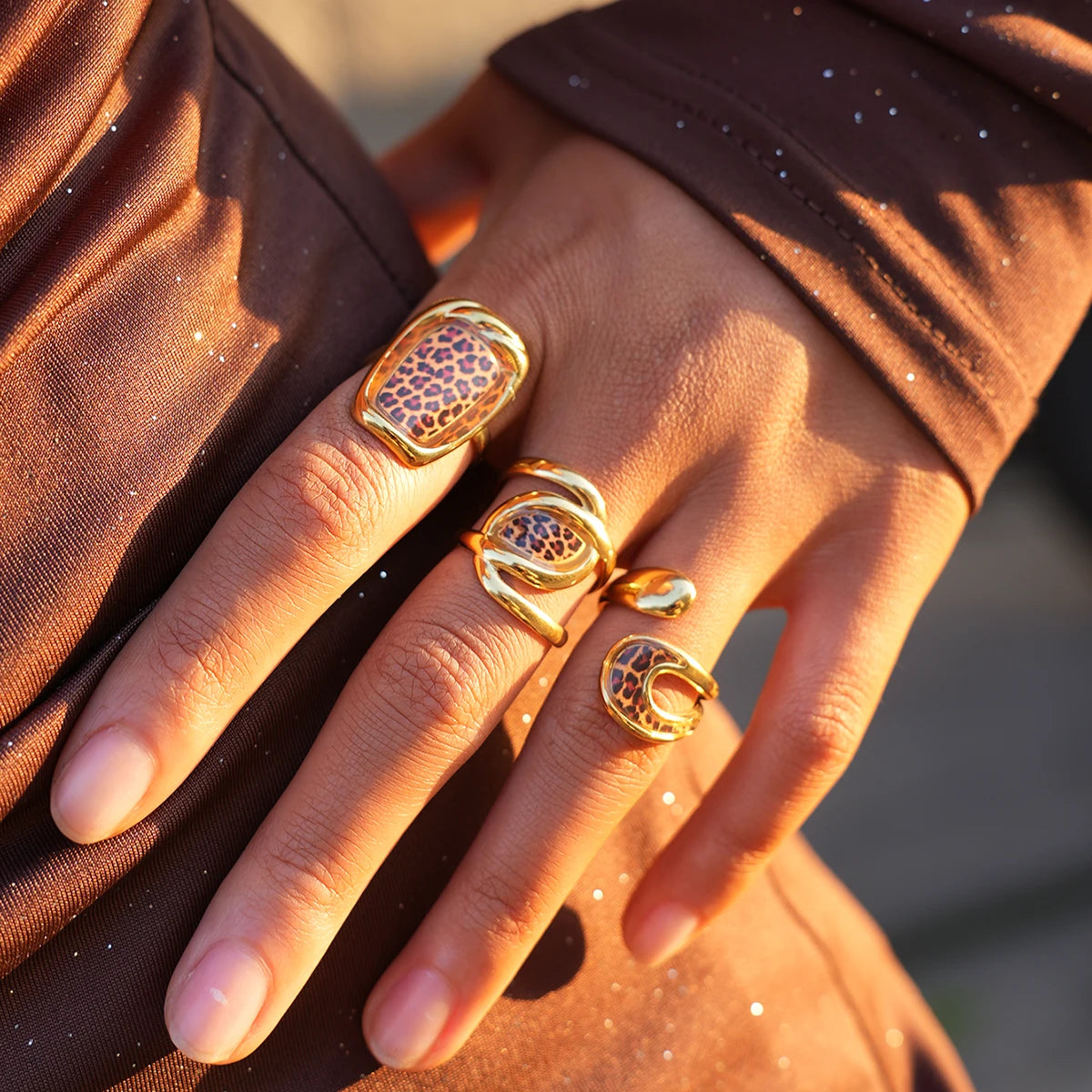 Conjunto 3 Anéis em Ouro - Tríade