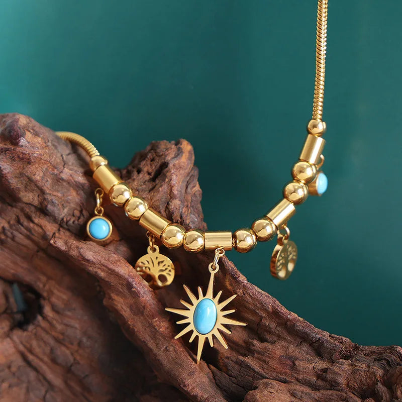 Conjunto Colar de Ouro + Pulseira - Guardiões do Céu
