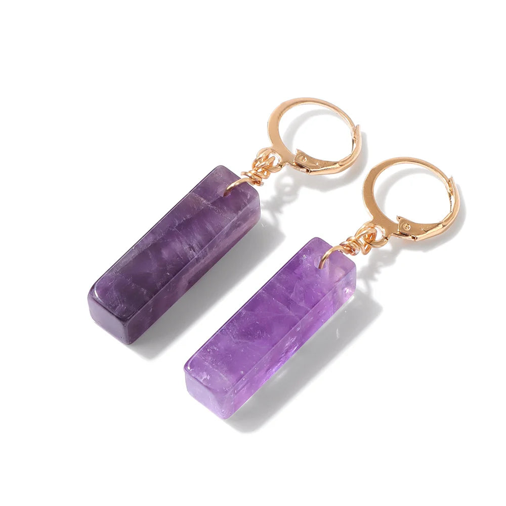 Brincos Prisma Ametista