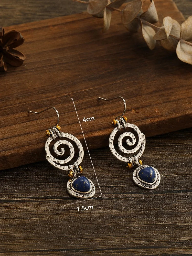 Brincos Espiral Safira
