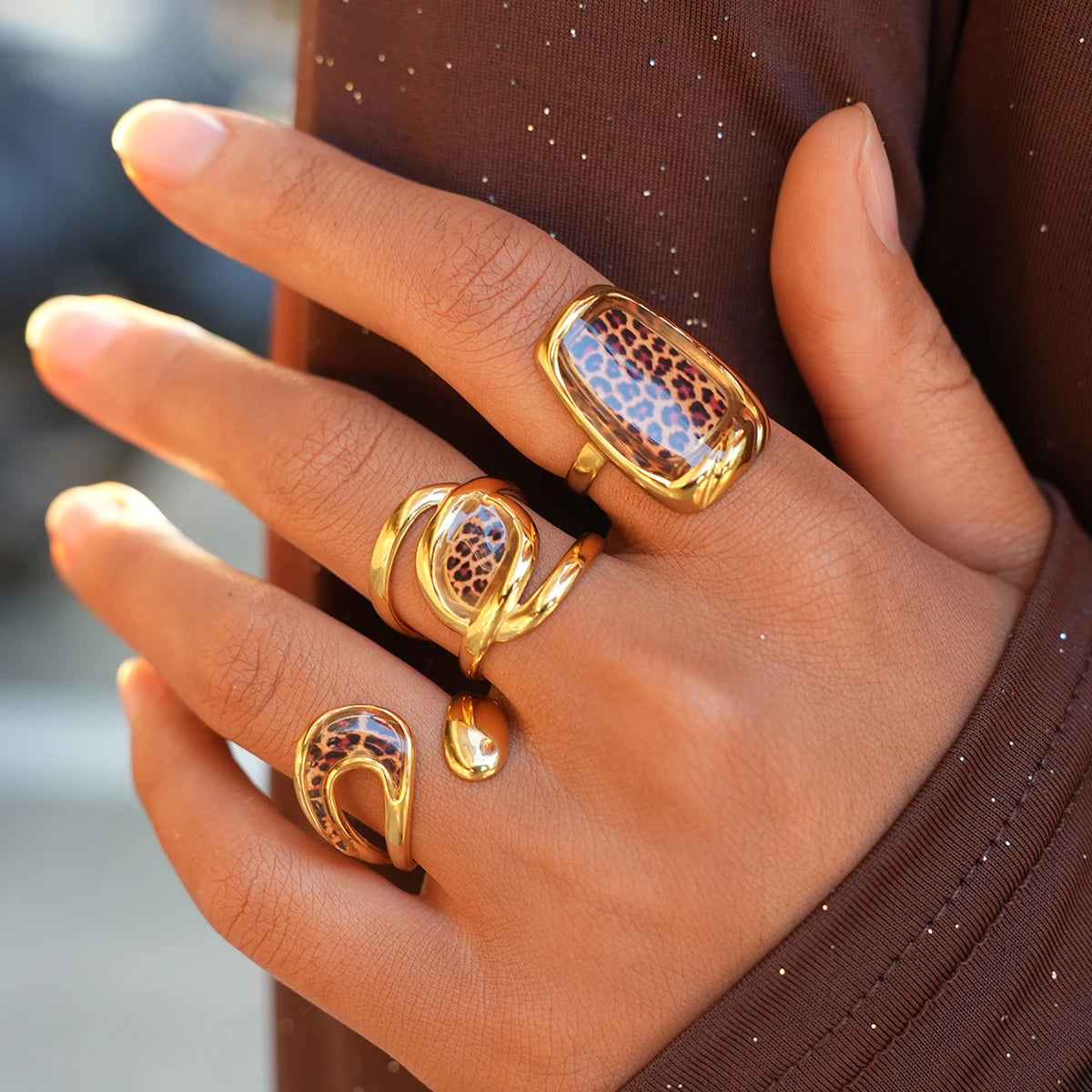 Conjunto 3 Anéis em Ouro - Tríade
