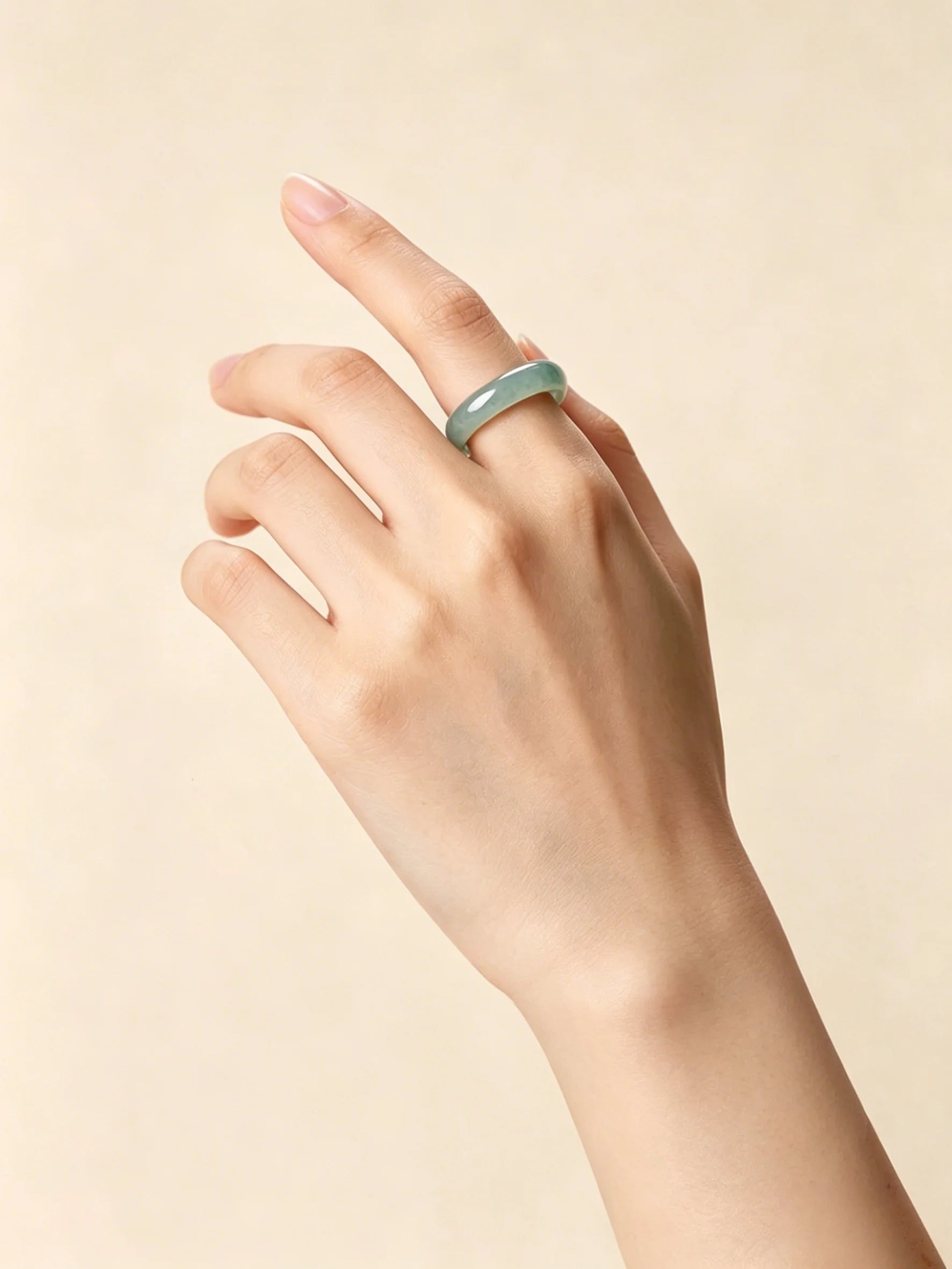 Anel Véu Glacial – Jade Azul