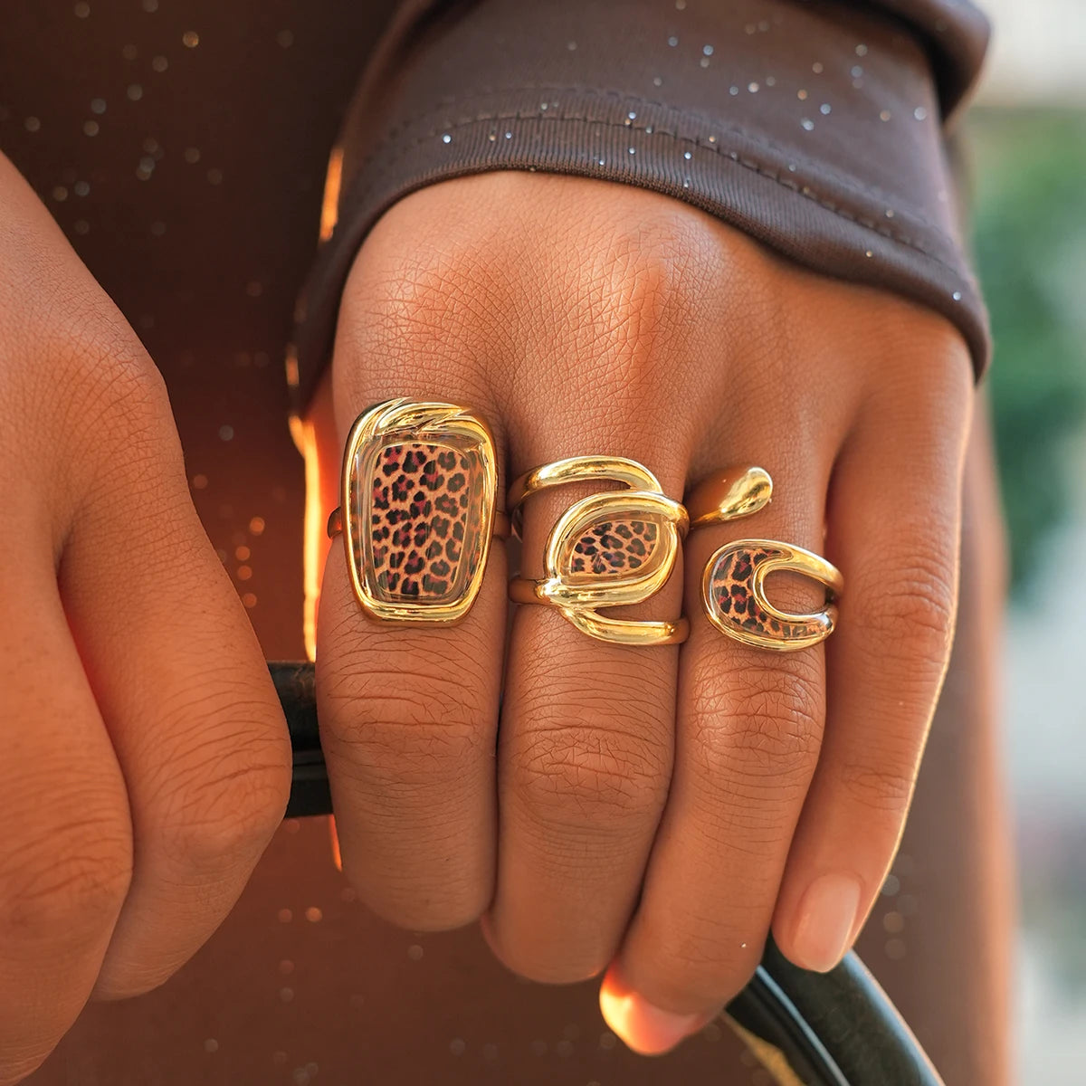 Conjunto 3 Anéis em Ouro - Tríade