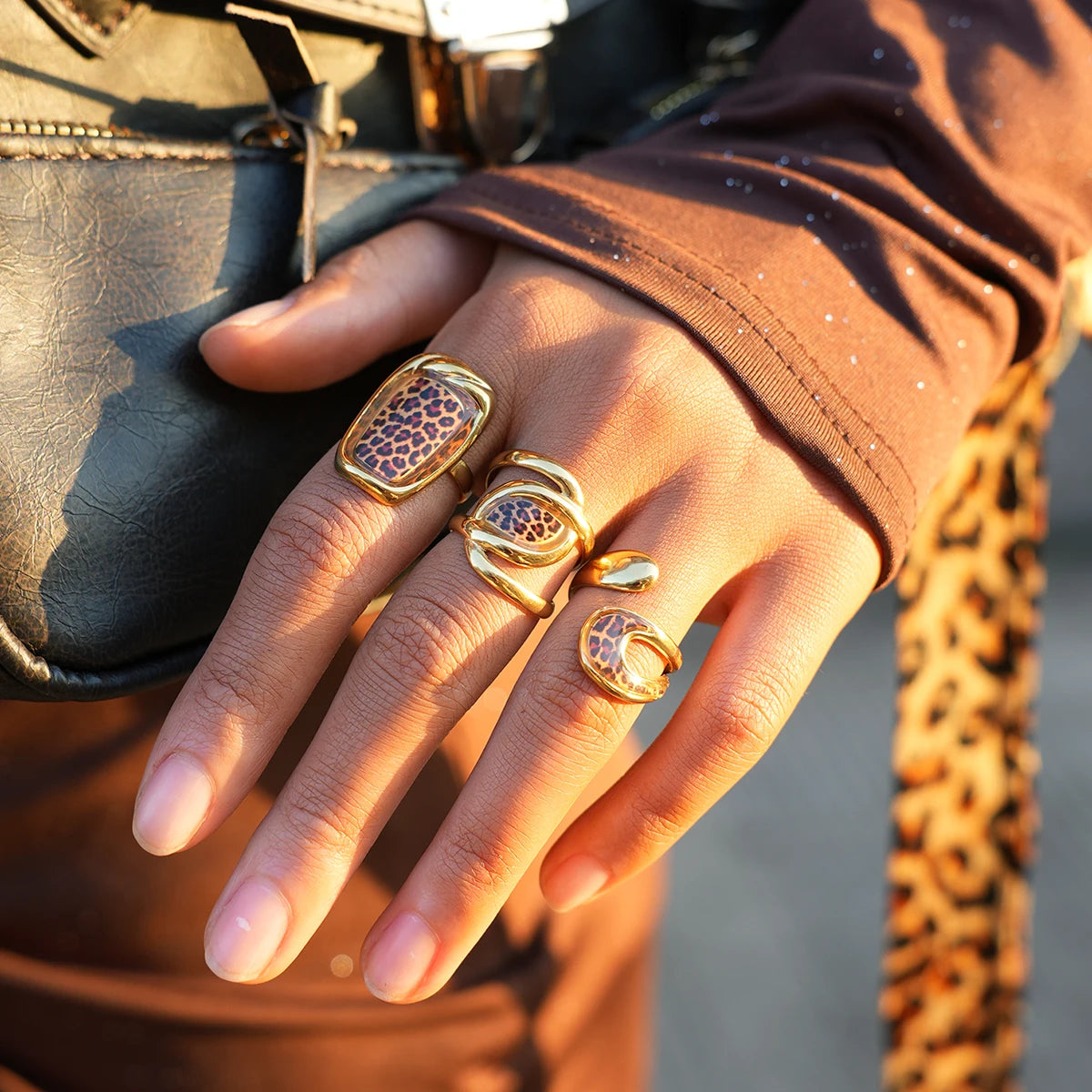 Conjunto 3 Anéis em Ouro - Tríade