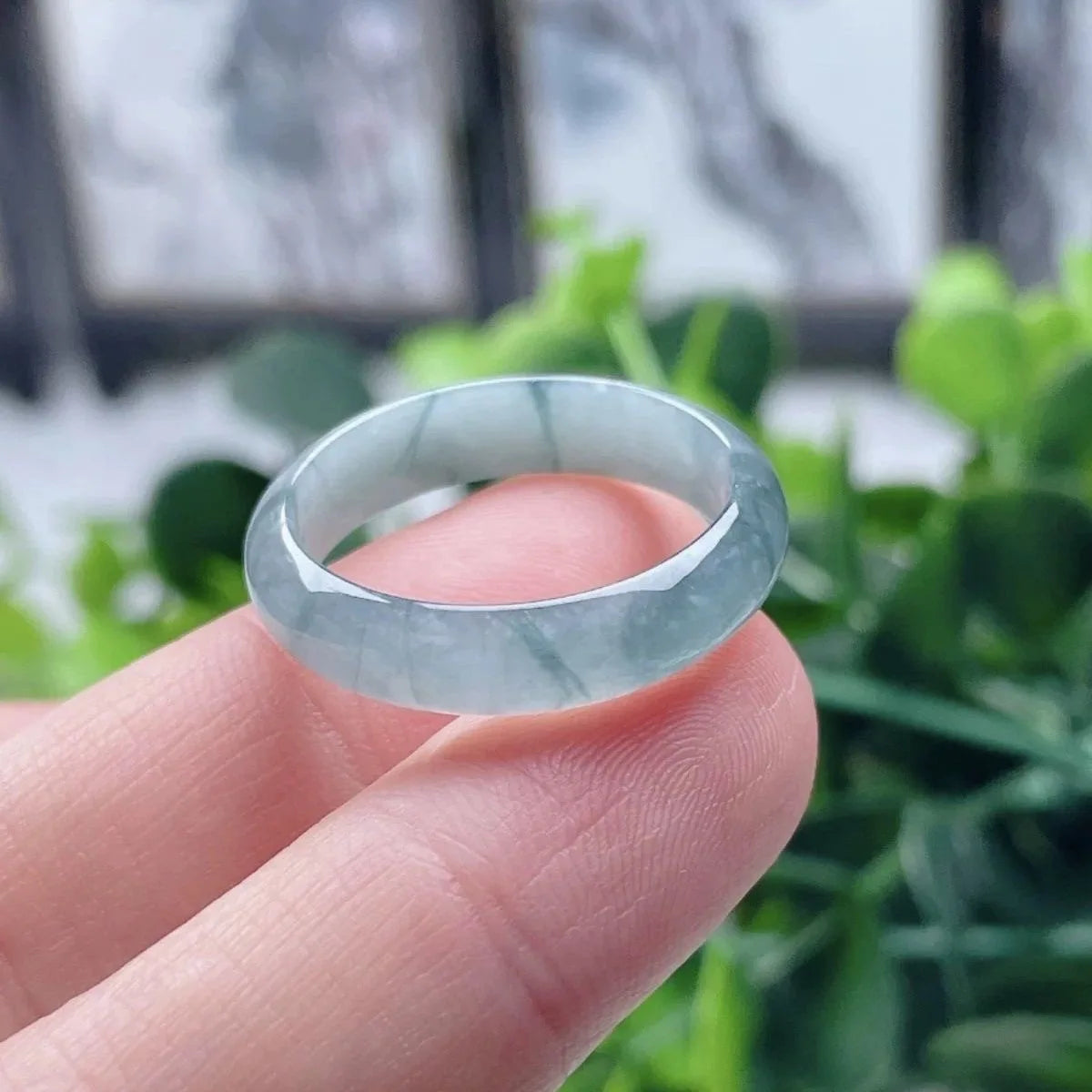 Anel Véu Glacial – Jade Azul