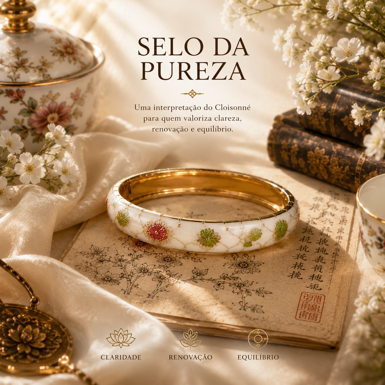 Coleção de Braceletes - Códigos em Cloisonné