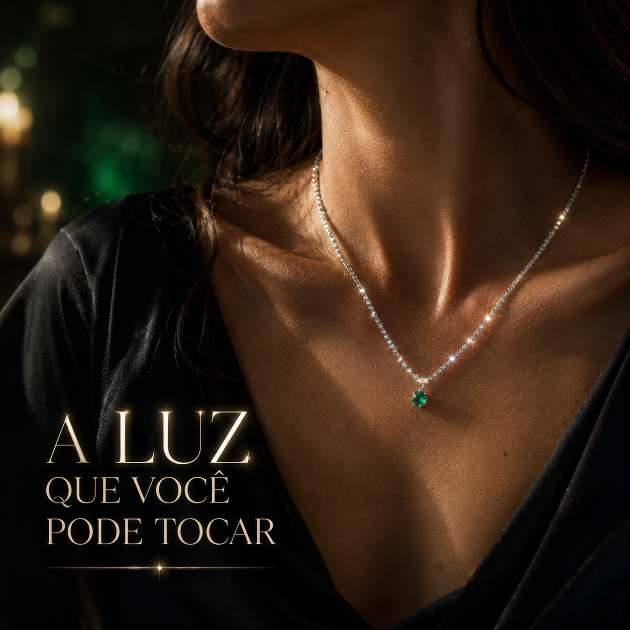 Colar Cintilante Esmeralda | Prata 925