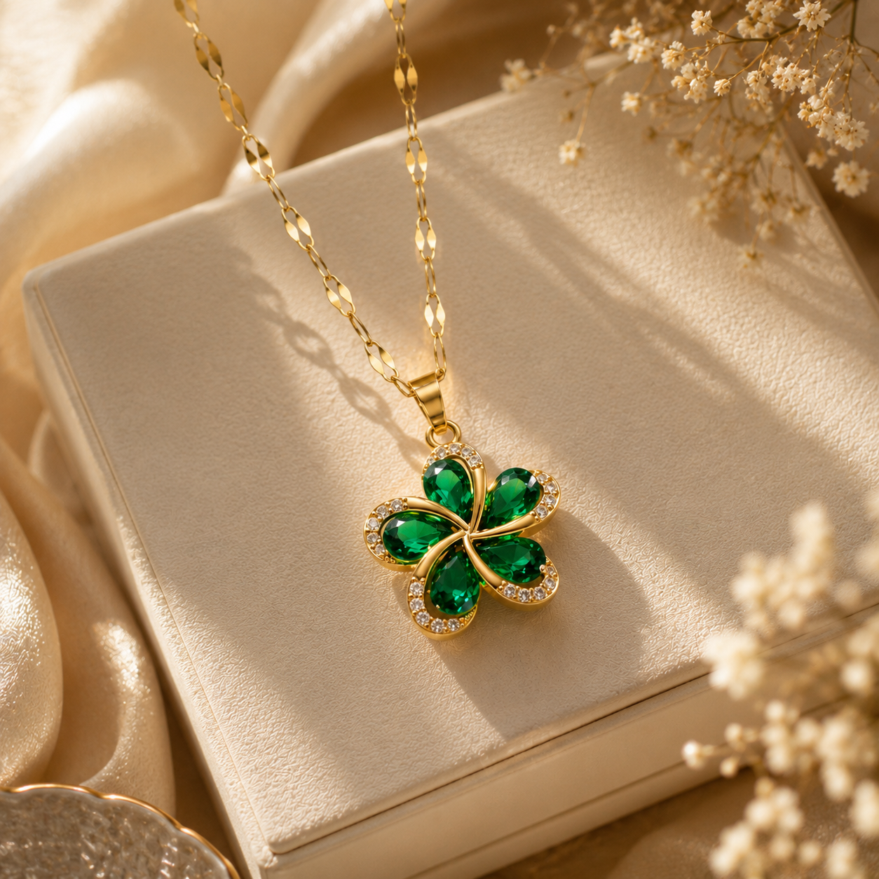 Colar Fluxo de sorte - Ouro 18k